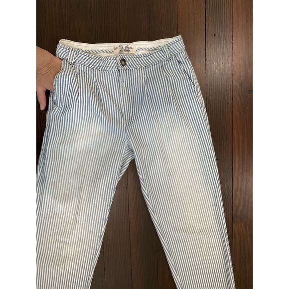 Free People We The Free Pants Size 24 Daydreamer Cotton Railroad Striped Casual - Picture 14 of 14